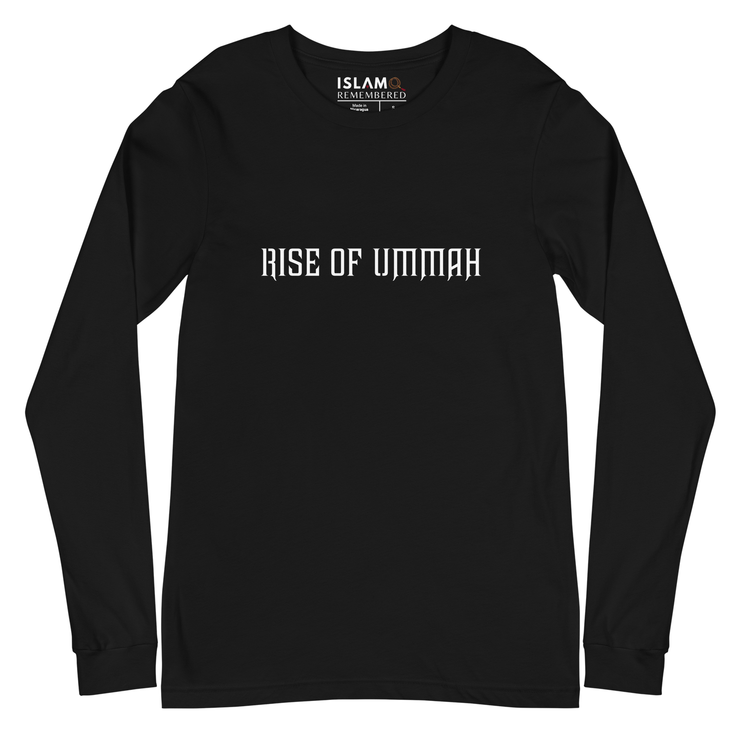 ADULT Long Sleeve Shirt - RISE OF UMMAH (Large Back Wings) - Silver/White