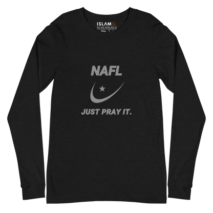 ADULT Long Sleeve Shirt - NAFL JUST PRAY IT w/ Logo - Silver