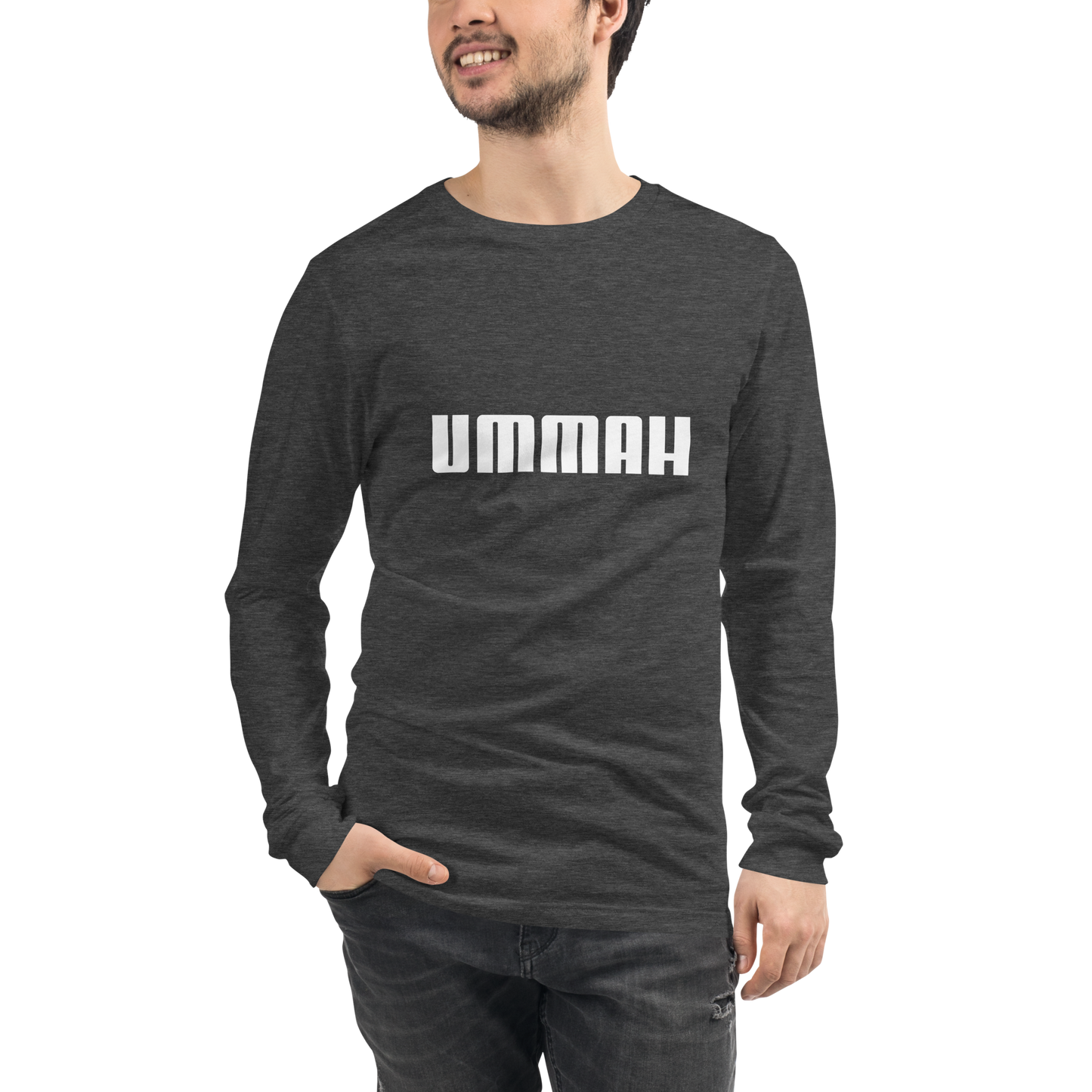 ADULT Long Sleeve Shirt - UMMAH - White