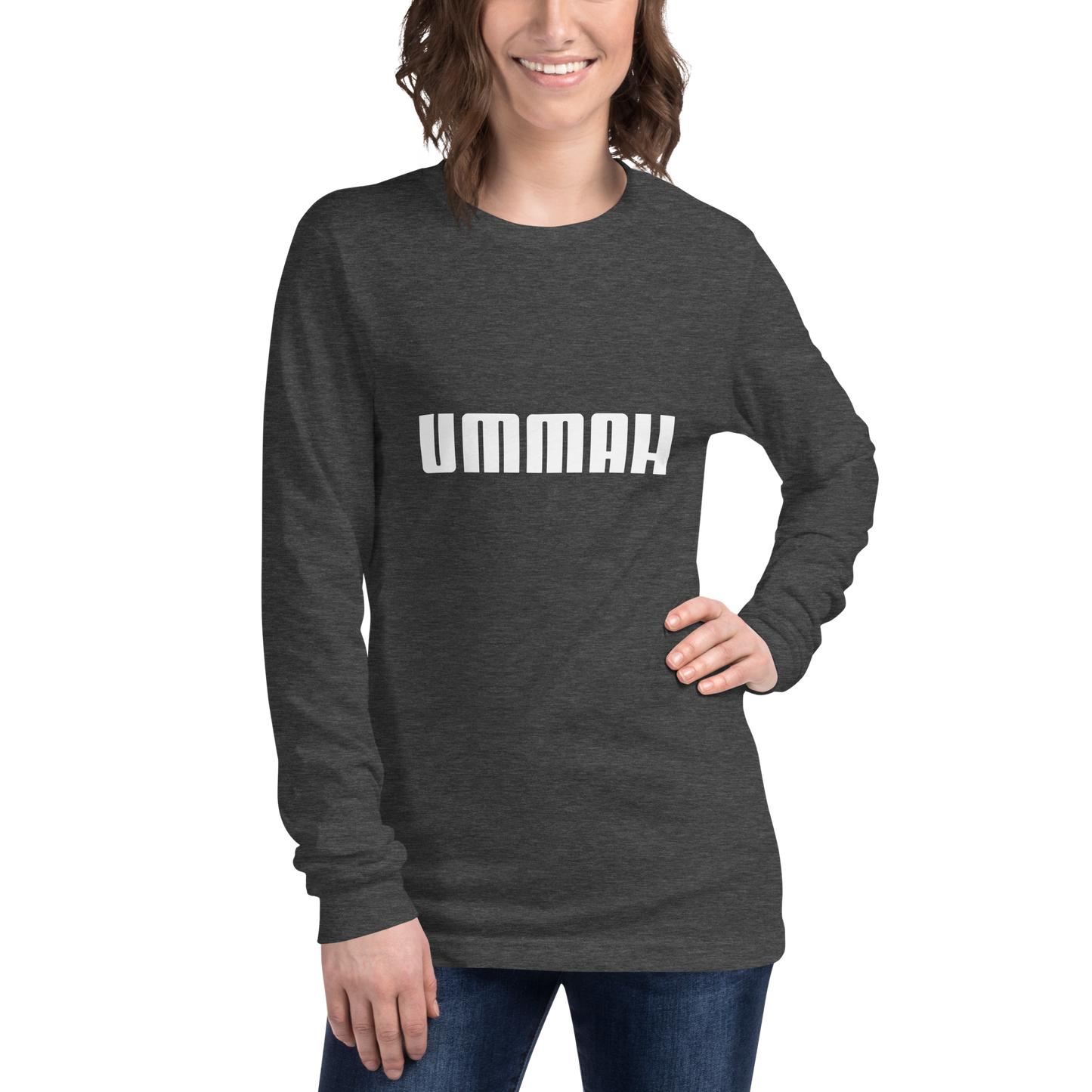 ADULT Long Sleeve Shirt - UMMAH - White