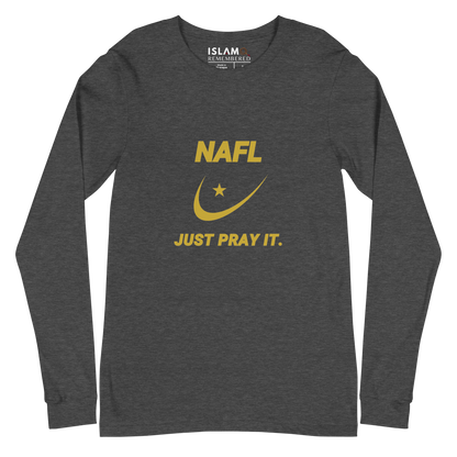 ADULT Long Sleeve Shirt - NAFL JUST PRAY IT w/ Logo - Gold