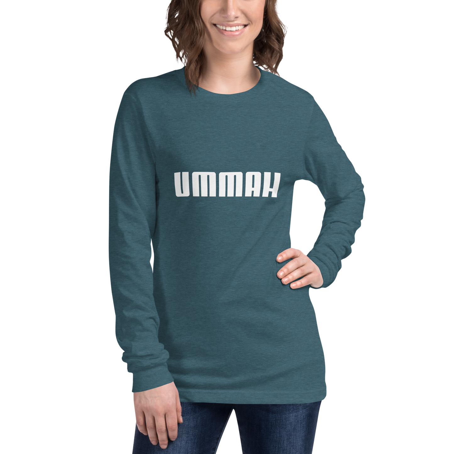 ADULT Long Sleeve Shirt - UMMAH - White