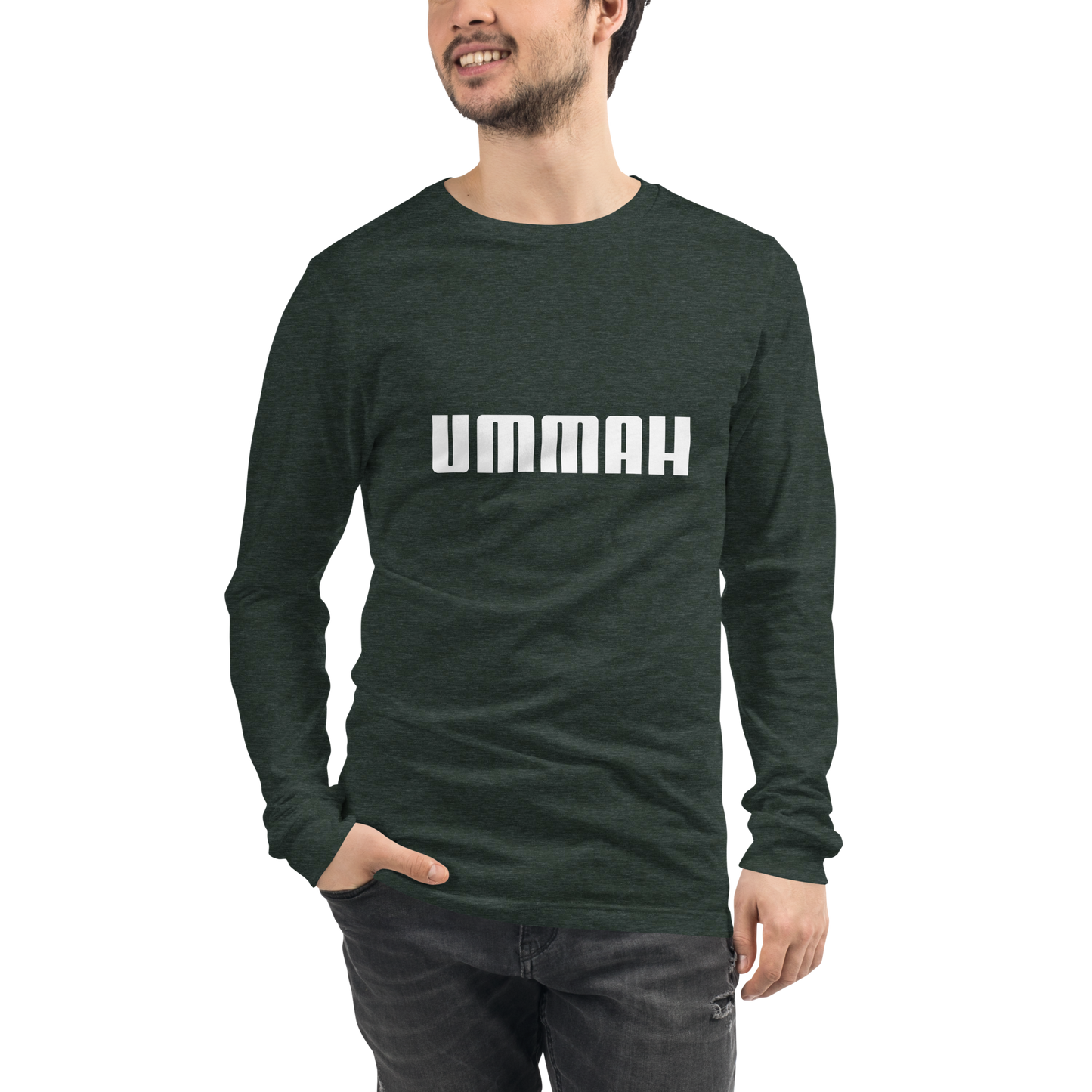 ADULT Long Sleeve Shirt - UMMAH - White