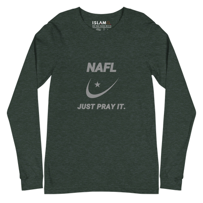 ADULT Long Sleeve Shirt - NAFL JUST PRAY IT w/ Logo - Silver