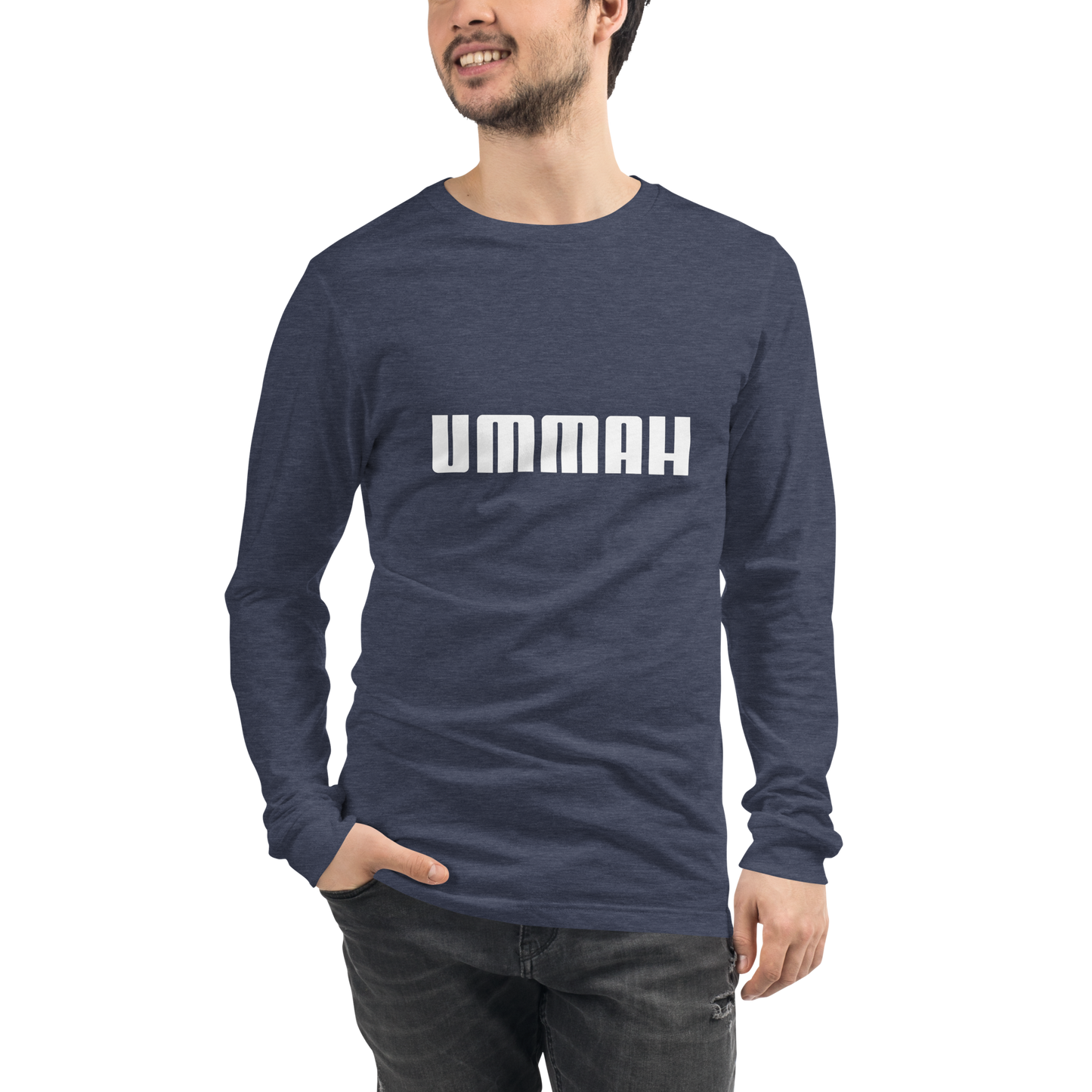 ADULT Long Sleeve Shirt - UMMAH - White