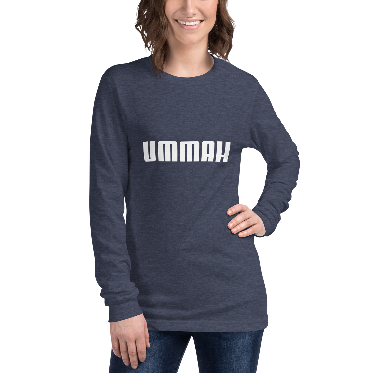 ADULT Long Sleeve Shirt - UMMAH - White