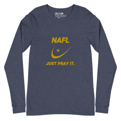 ADULT Long Sleeve Shirt - NAFL JUST PRAY IT w/ Logo - Gold