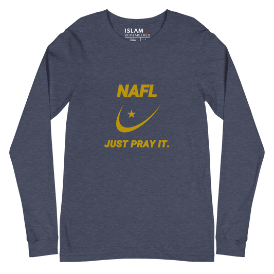 ADULT Long Sleeve Shirt - NAFL JUST PRAY IT w/ Logo - Gold