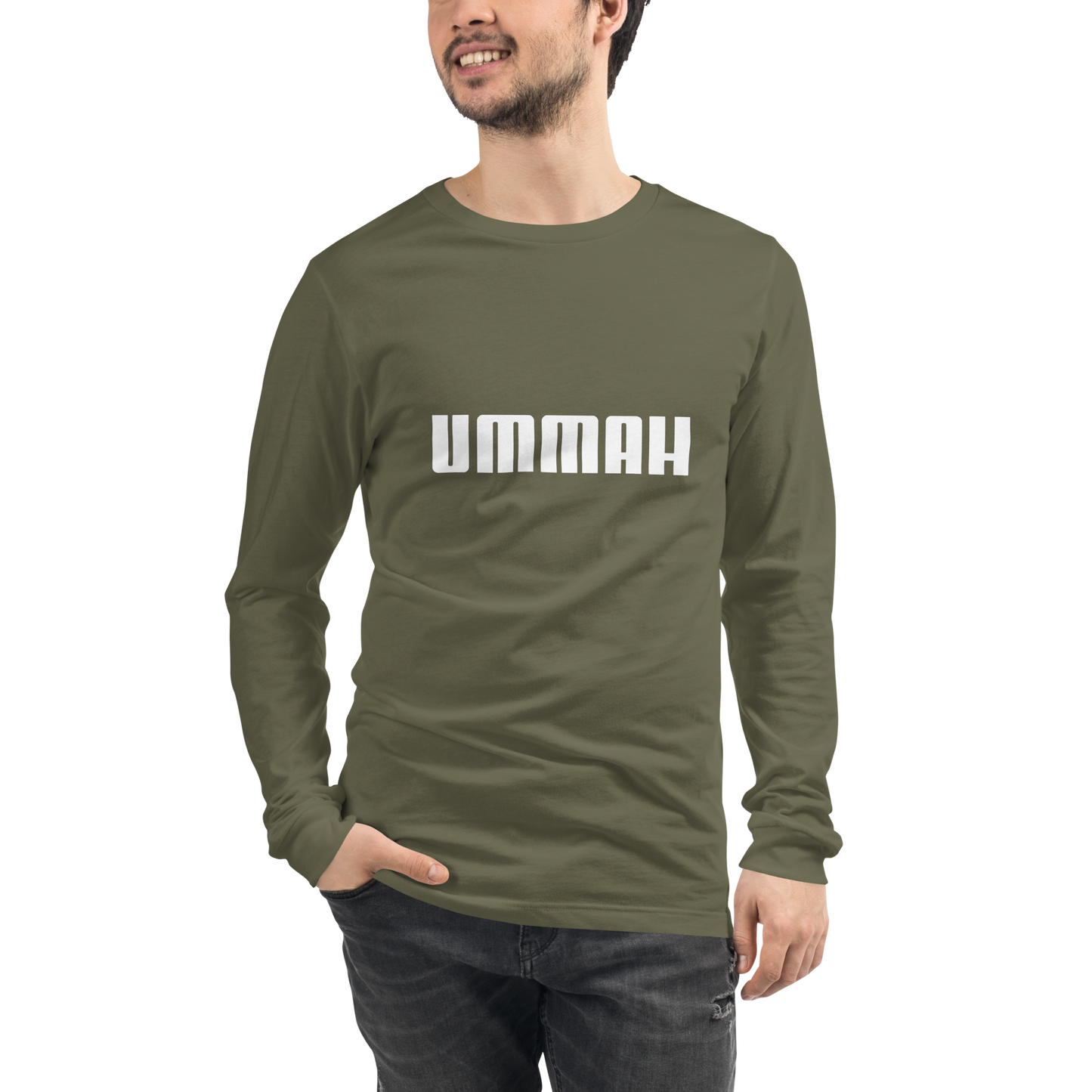 ADULT Long Sleeve Shirt - UMMAH - White