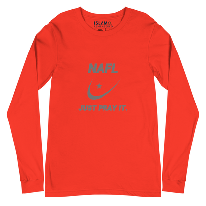 ADULT Long Sleeve Shirt - NAFL JUST PRAY IT w/ Logo - Silver