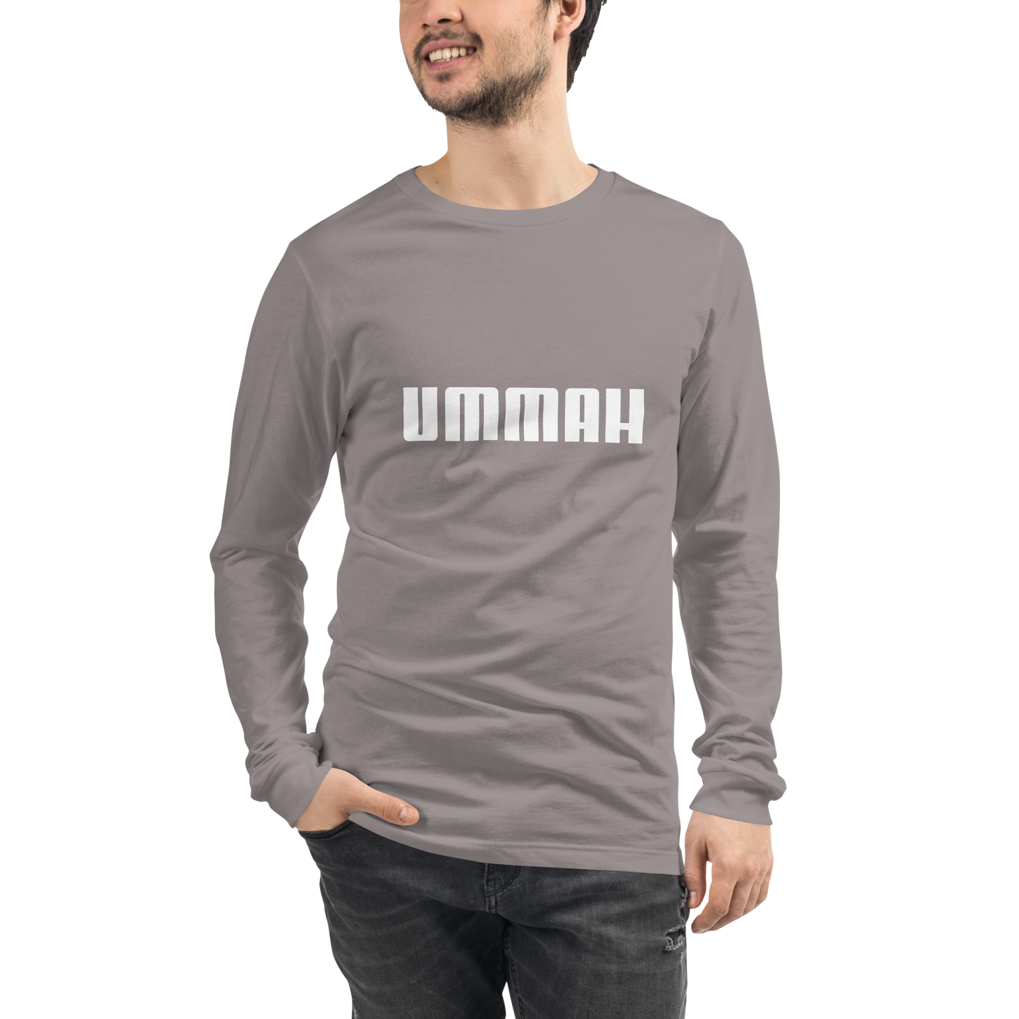 ADULT Long Sleeve Shirt - UMMAH - White