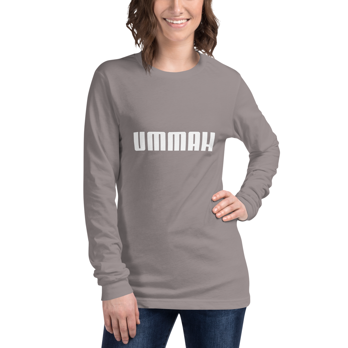 ADULT Long Sleeve Shirt - UMMAH - White