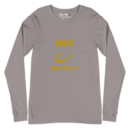 ADULT Long Sleeve Shirt - NAFL JUST PRAY IT w/ Logo - Gold