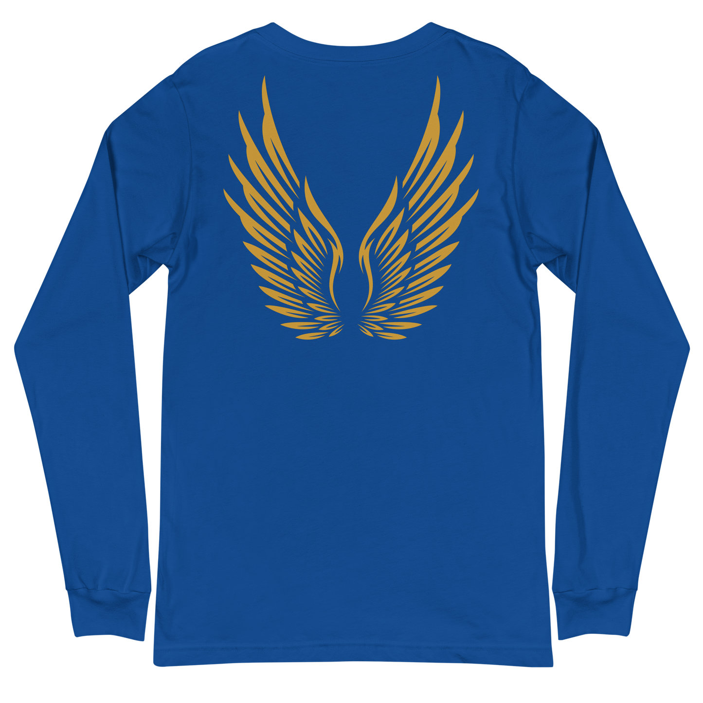 ADULT Long Sleeve Shirt - RISE OF UMMAH (Large Back Wings) - Gold/White