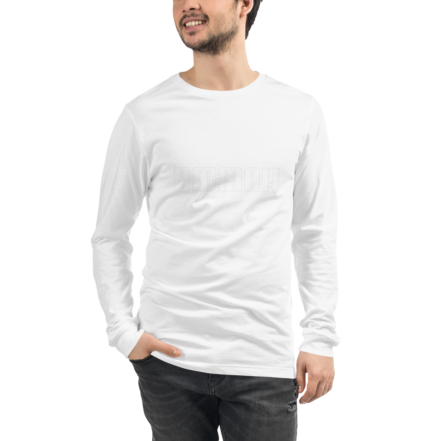 ADULT Long Sleeve Shirt - UMMAH - White