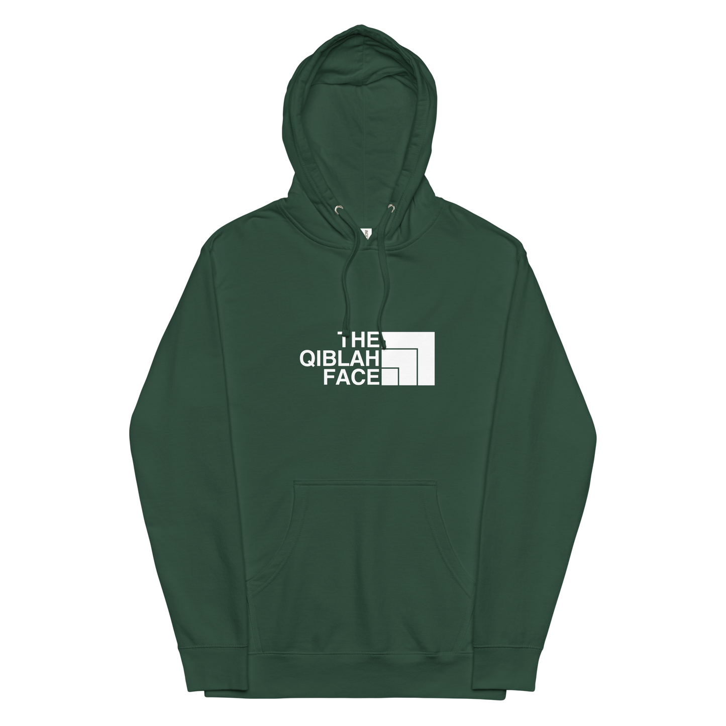 HOODIE Midweight (Adult) - THE QIBLAH FACE - White