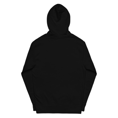 HOODIE Midweight (Adult) - TAKBEERLAND FULL LOGO (Centered/Medium) - Black