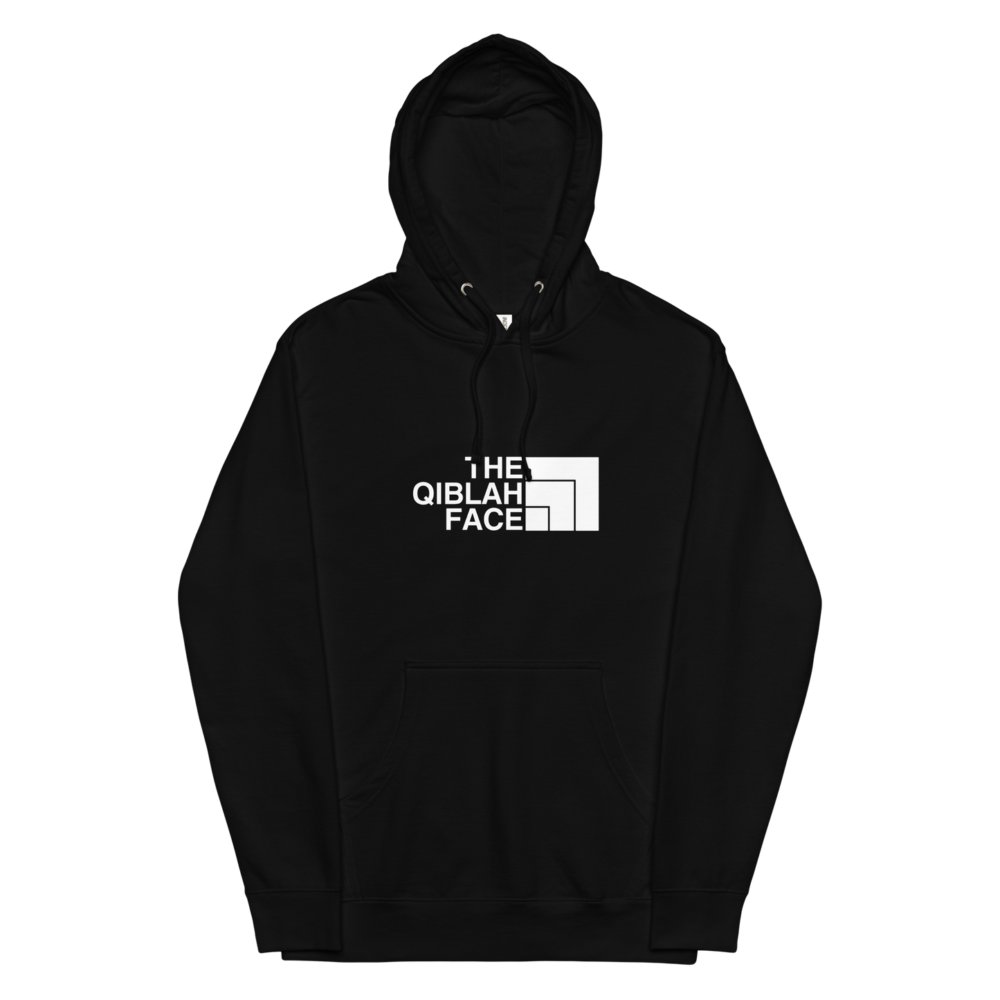 HOODIE Midweight (Adult) - THE QIBLAH FACE - White