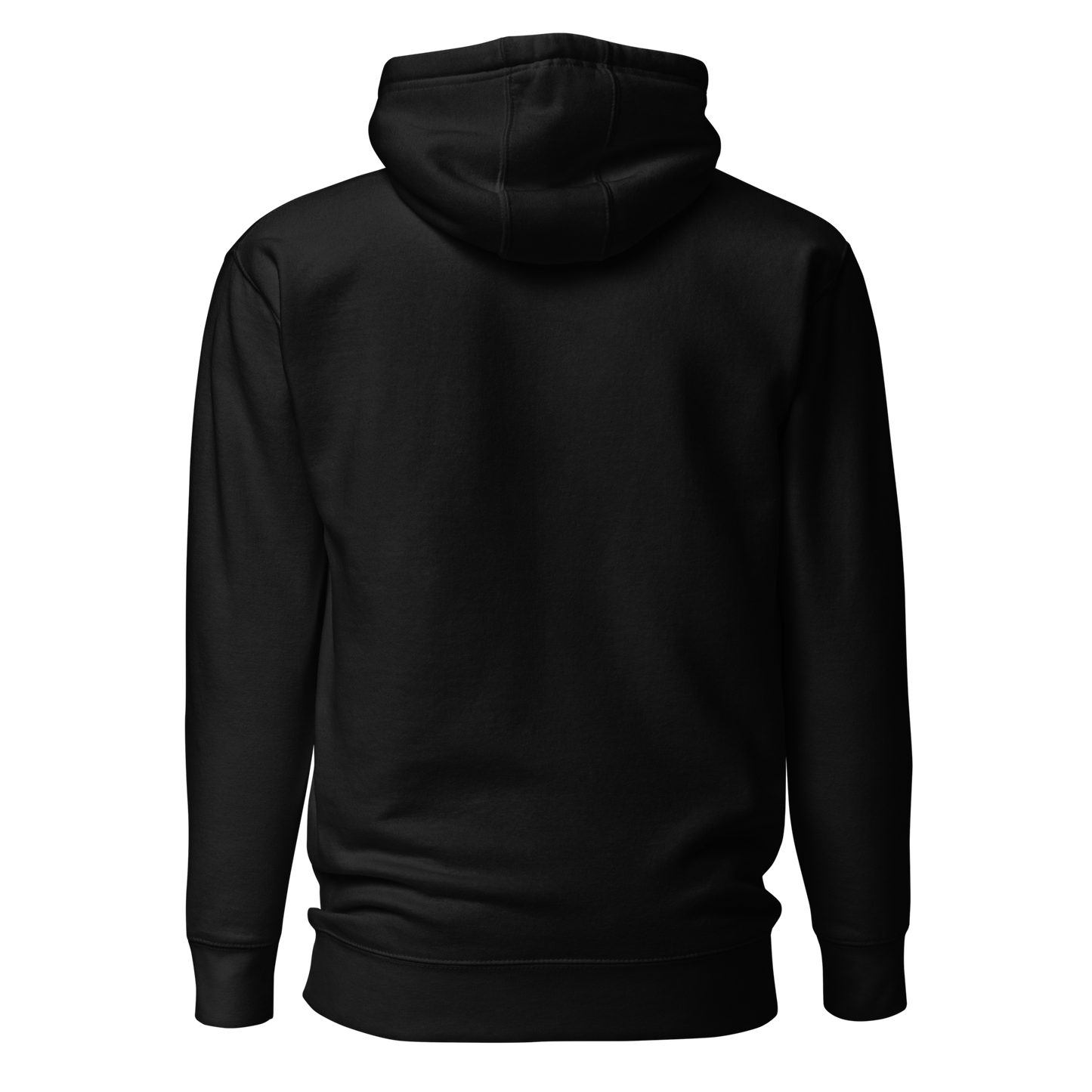 HOODIE Premium (Adult) - TAKBEERLAND FULL LOGO (Centered/Medium) - Black