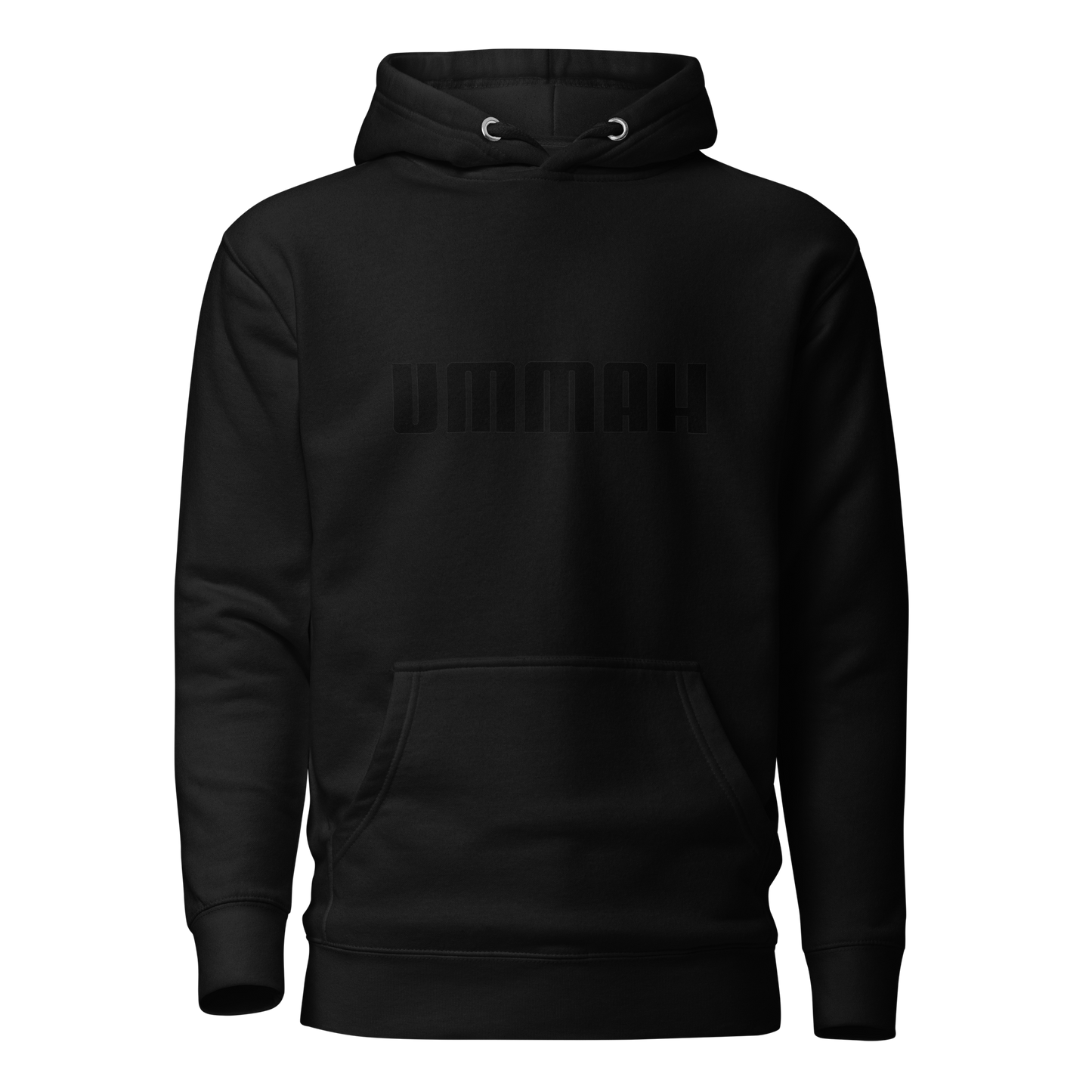 HOODIE Premium (Adult) - UMMAH (Centered/Medium) - Black