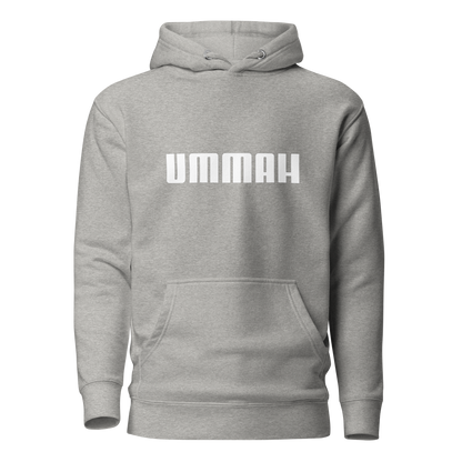 HOODIE Premium (Adult) - UMMAH (Centered/Medium) - White