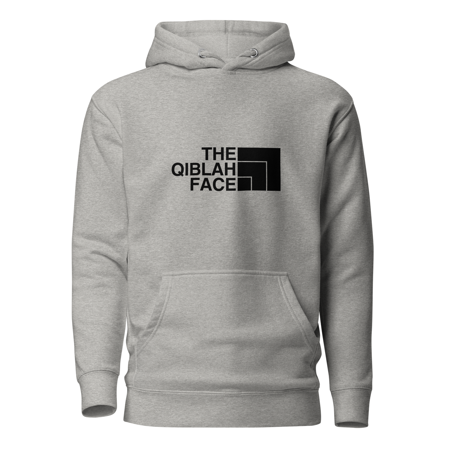 HOODIE Premium (Adult) - THE QIBLAH FACE - Black