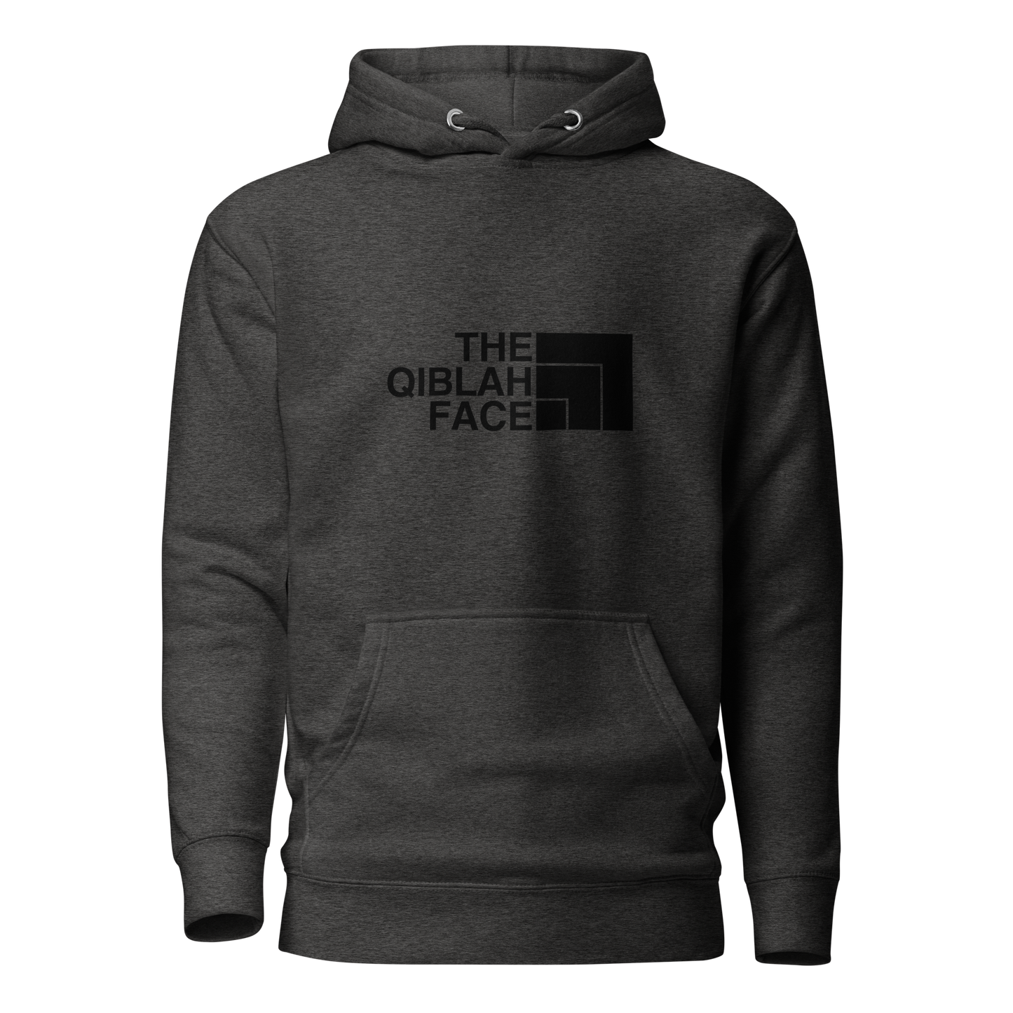 HOODIE Premium (Adult) - THE QIBLAH FACE - Black