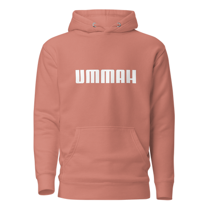 HOODIE Premium (Adult) - UMMAH (Centered/Medium) - White