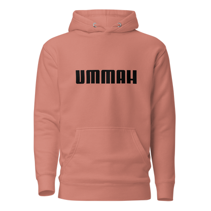 HOODIE Premium (Adult) - UMMAH (Centered/Medium) - Black