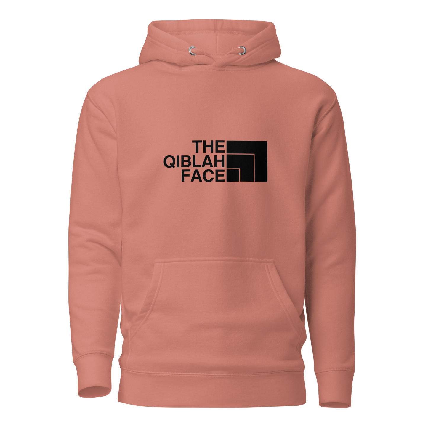 HOODIE Premium (Adult) - THE QIBLAH FACE - Black