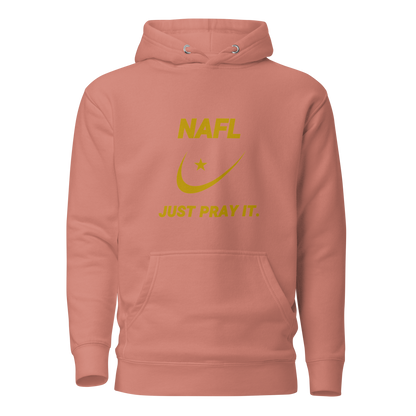 HOODIE Premium (Adult) - NAFL JUST PRAY IT w/ Logo - Gold