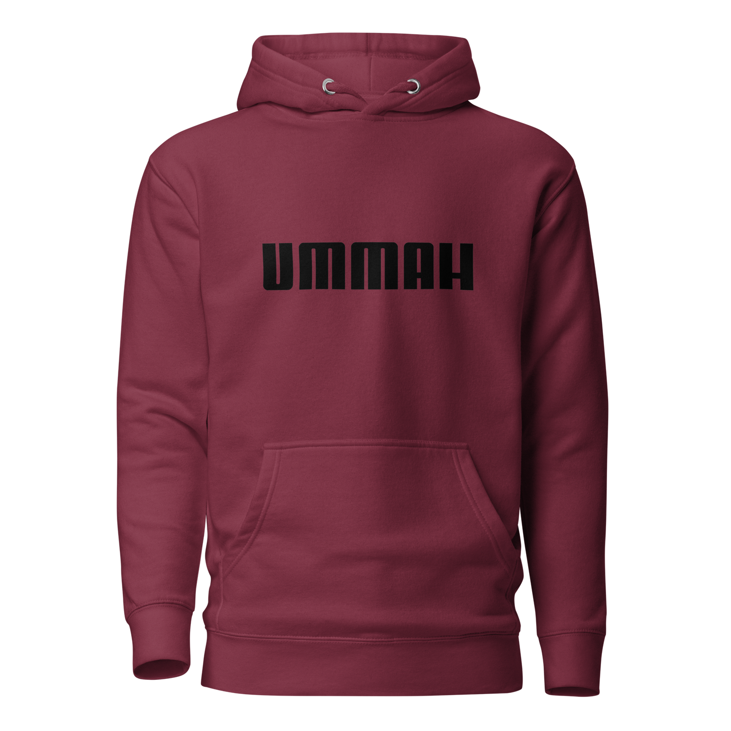 HOODIE Premium (Adult) - UMMAH (Centered/Medium) - Black