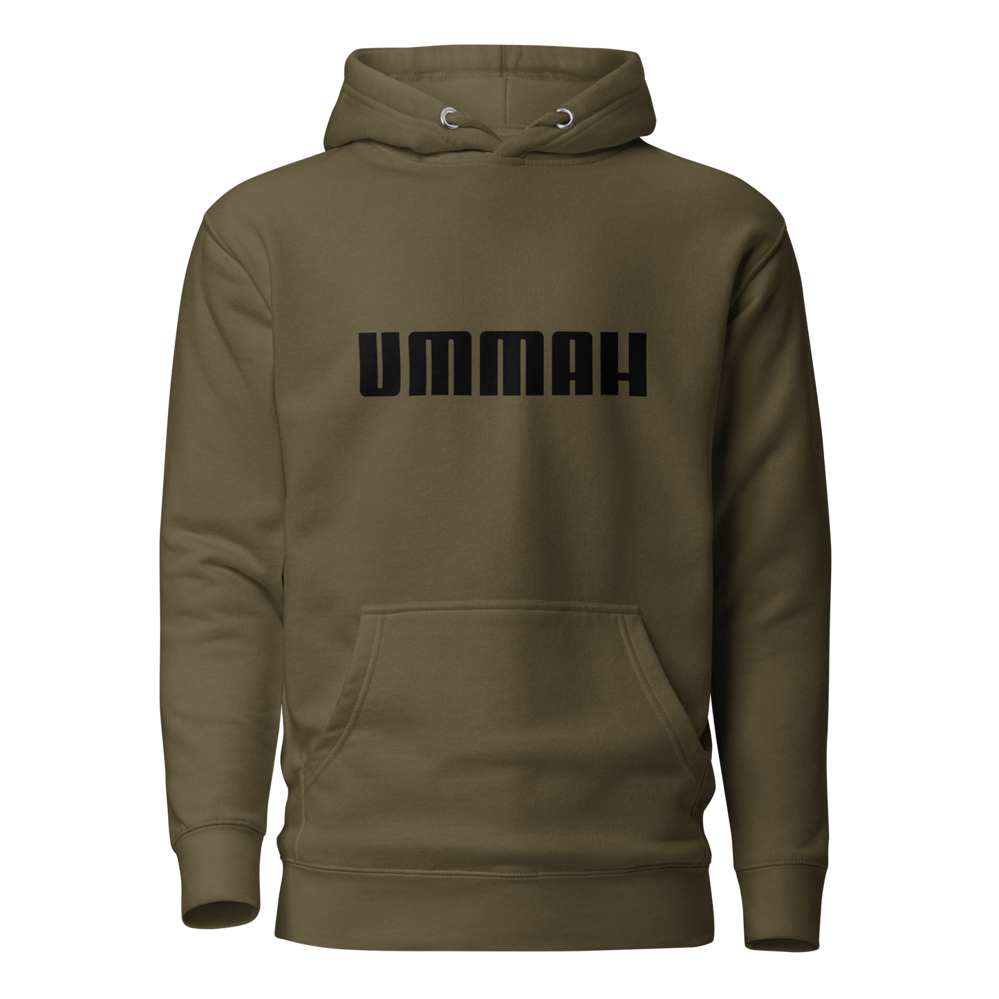 HOODIE Premium (Adult) - UMMAH (Centered/Medium) - Black