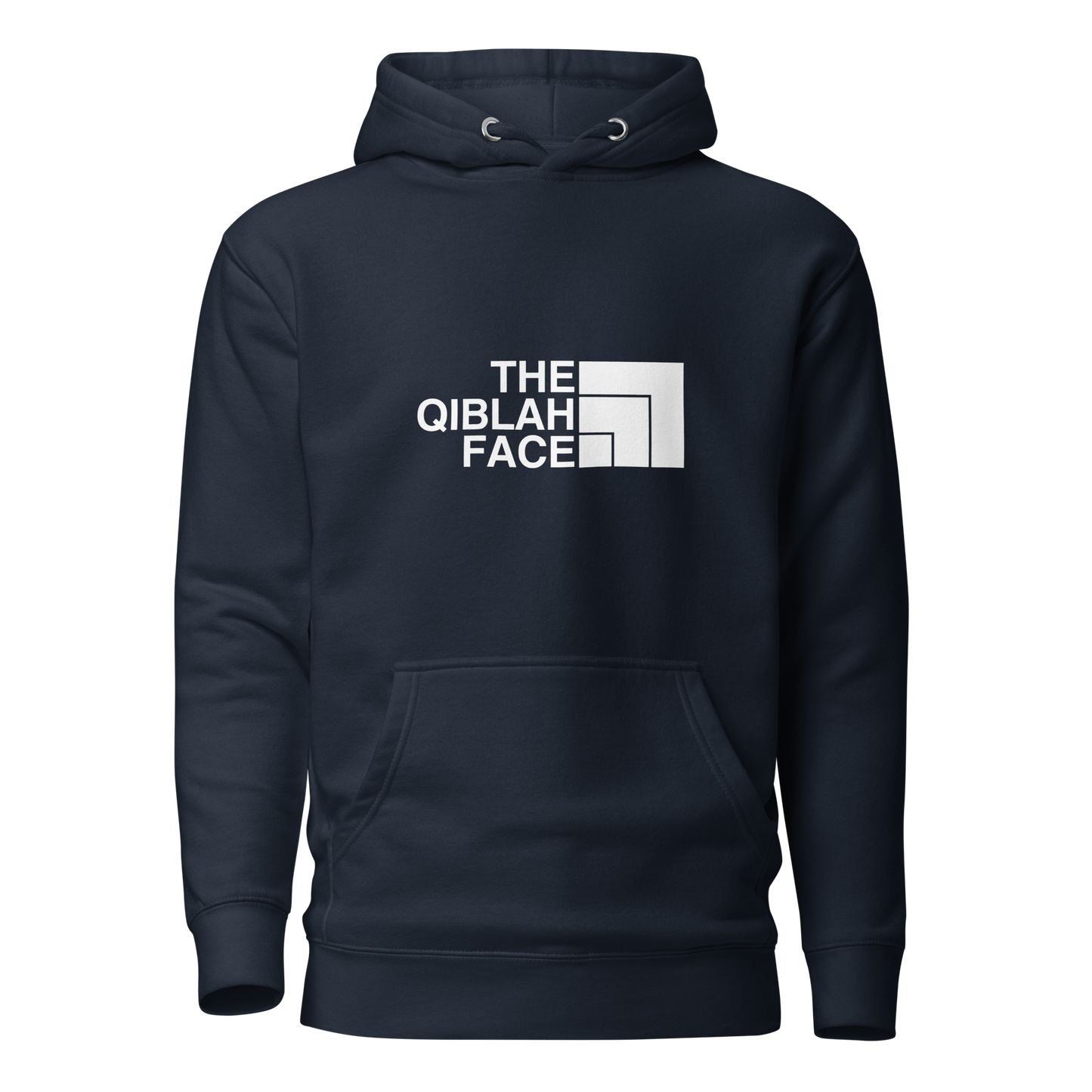 HOODIE Premium (Adult) - THE QIBLAH FACE - White