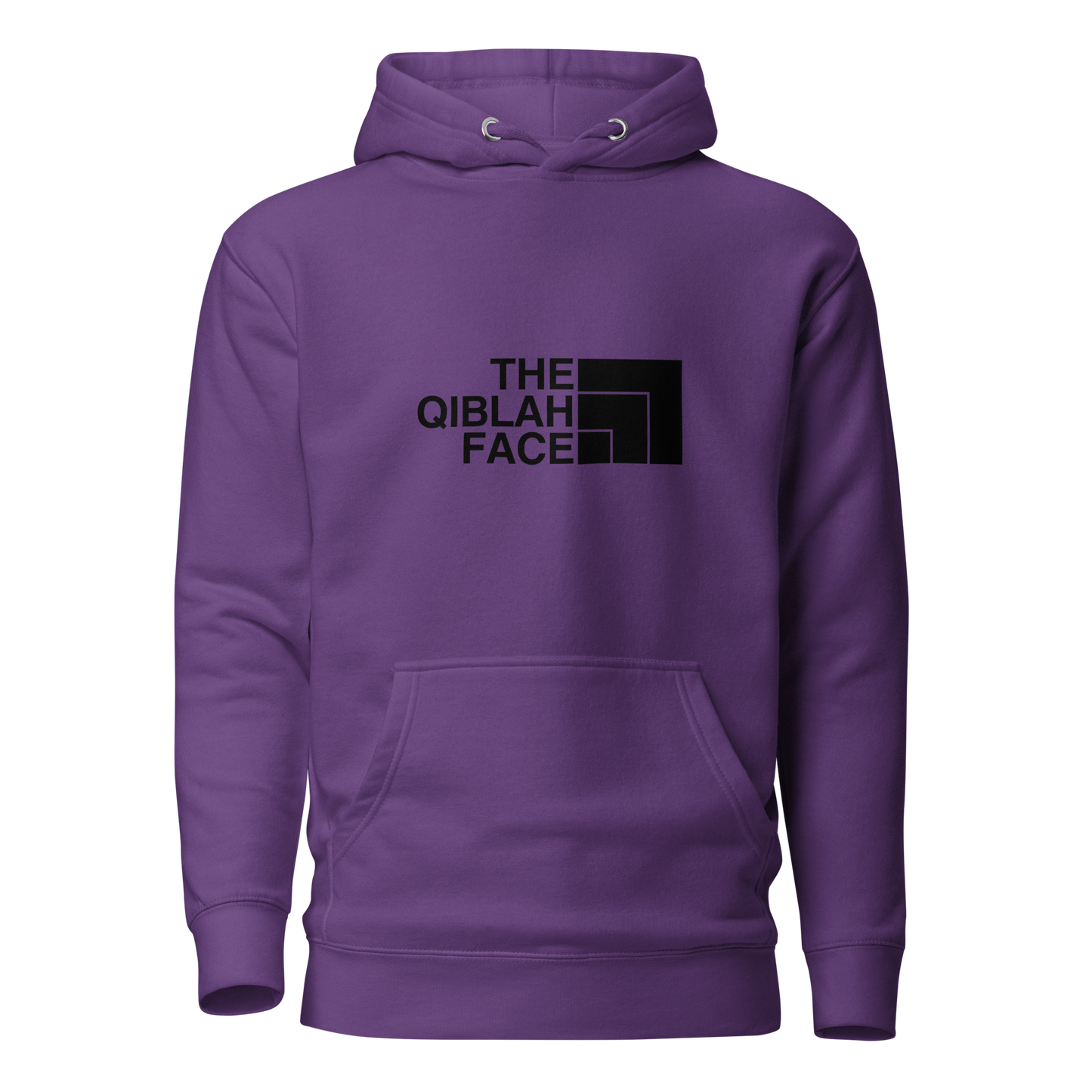 HOODIE Premium (Adult) - THE QIBLAH FACE - Black