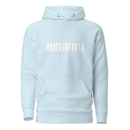 HOODIE Premium (Adult) - UMMAH (Centered/Medium) - White