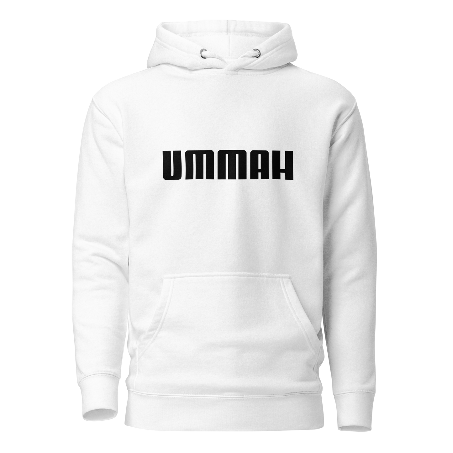 HOODIE Premium (Adult) - UMMAH (Centered/Medium) - Black