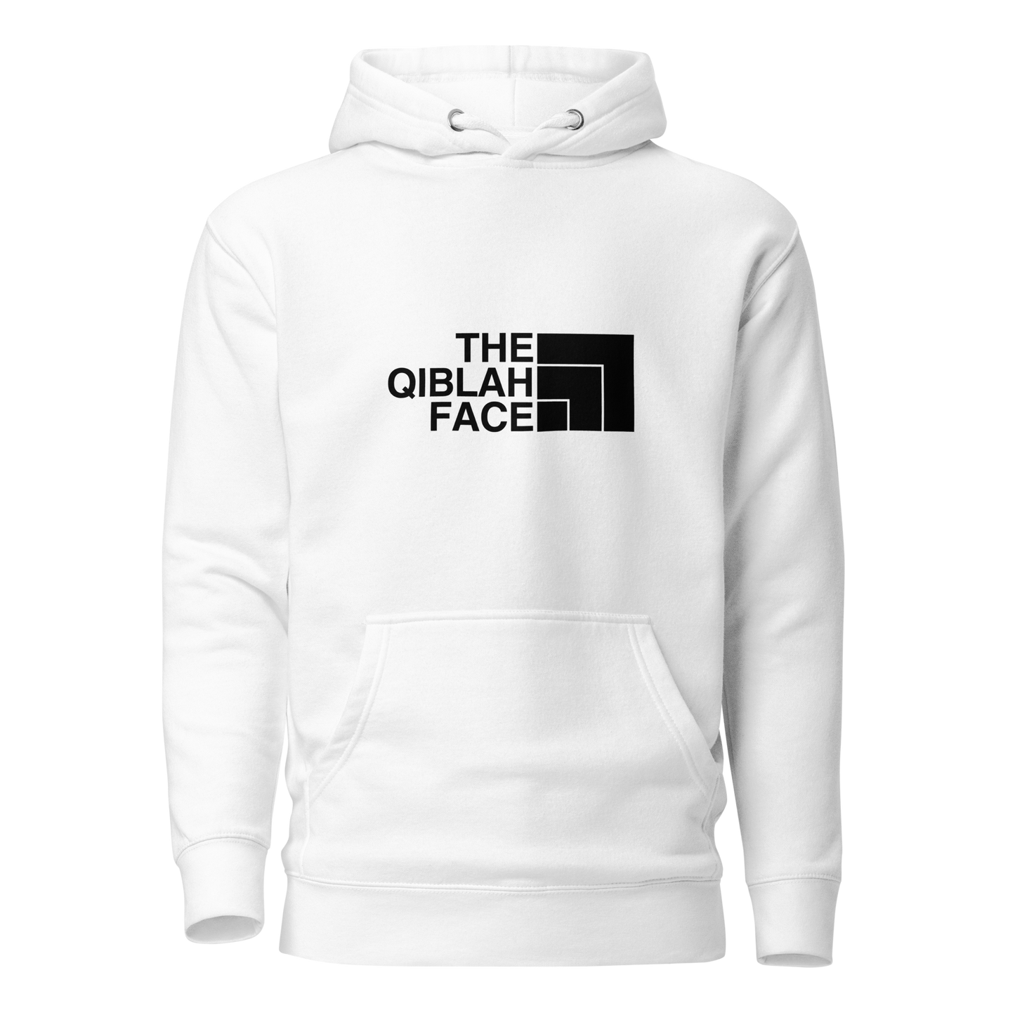 HOODIE Premium (Adult) - THE QIBLAH FACE - Black