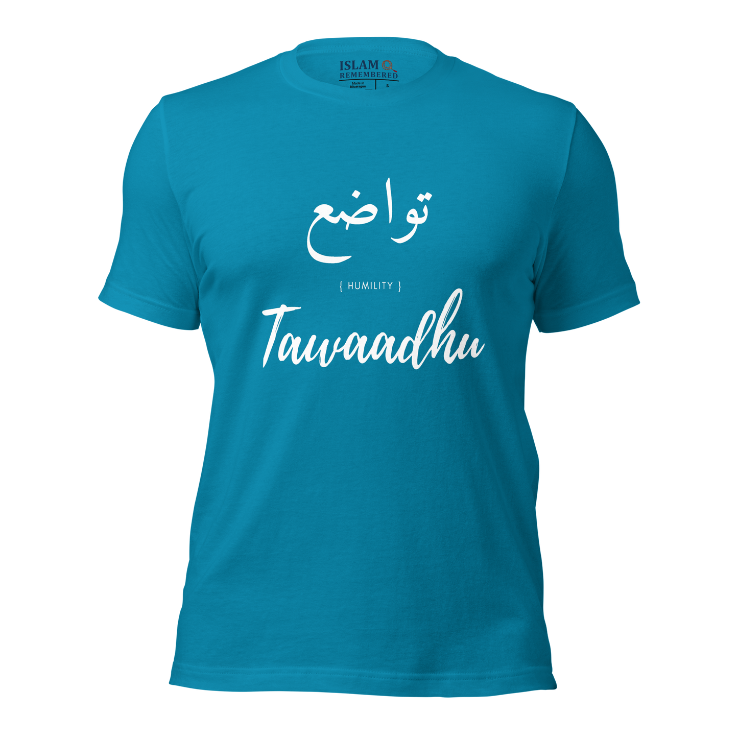 ADULT T-Shirt - TAWAADHU (HUMILITY) Arabic/English - White