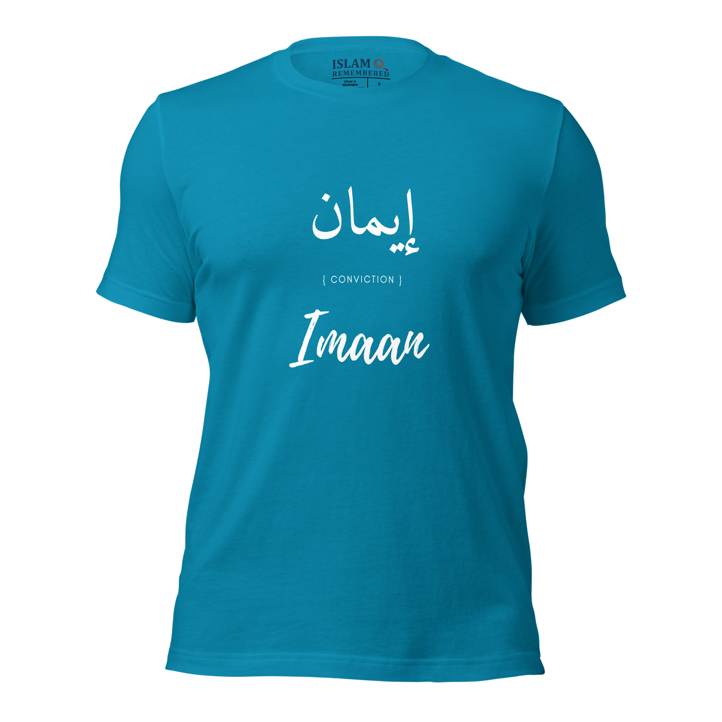 ADULT T-Shirt - IMAAN (CONVICTION) Arabic/English - White