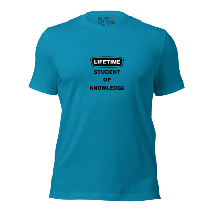 ADULT T-Shirt - LIFETIME STUDENT - Black/Teal