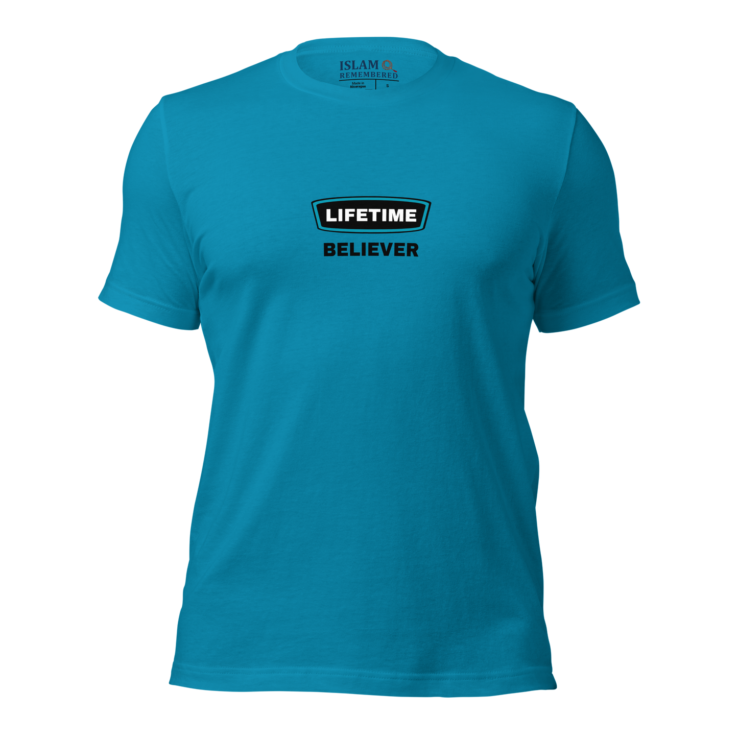 ADULT T-Shirt - LIFETIME BELIEVER - Black/Teal