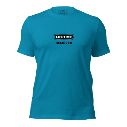 ADULT T-Shirt - LIFETIME BELIEVER - Black/Teal