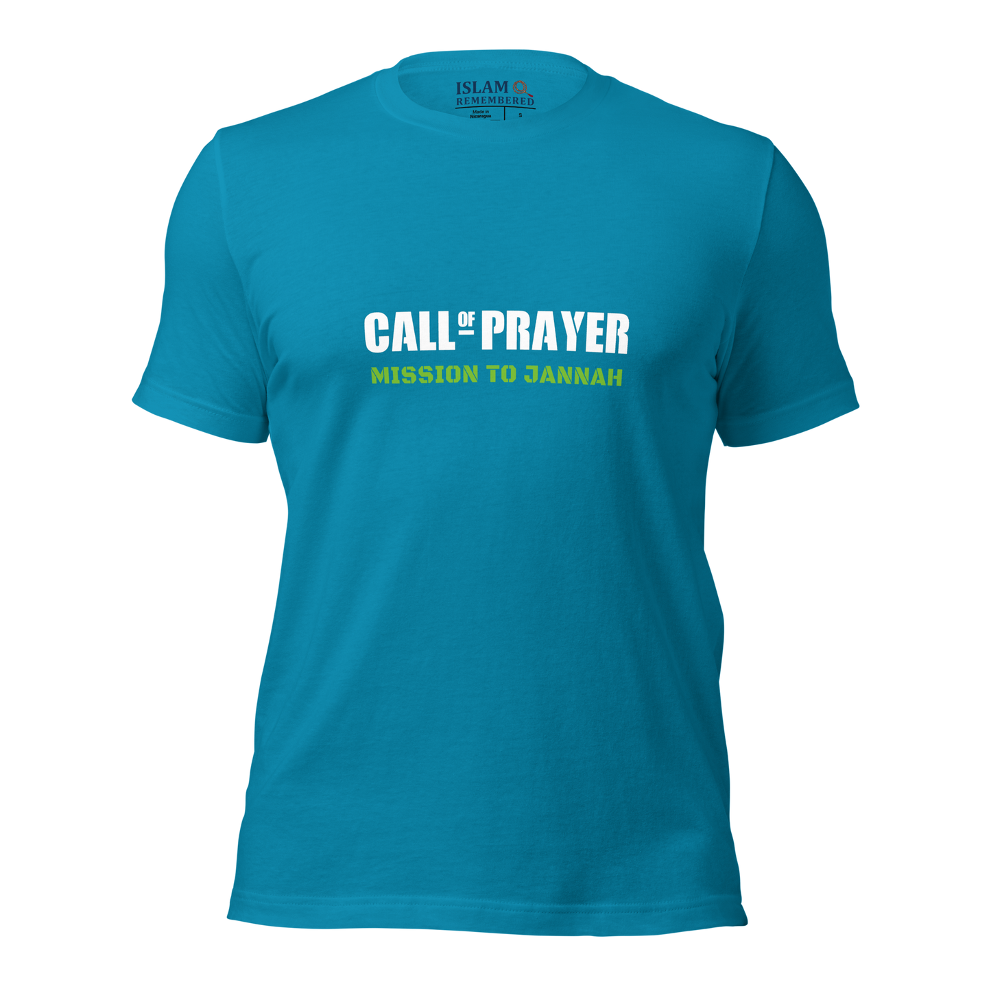 ADULT T-Shirt - CALL OF PRAYER - White/Green