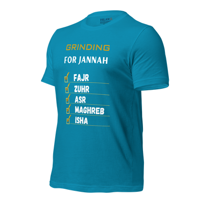 ADULT T-Shirt - GRINDING FOR JANNAH - White