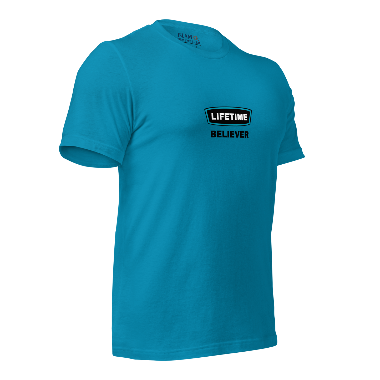 ADULT T-Shirt - LIFETIME BELIEVER - Black/Teal