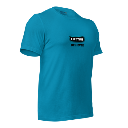 ADULT T-Shirt - LIFETIME BELIEVER - Black/Teal