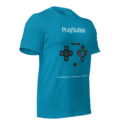 ADULT T-Shirt - PRAYSTATION (All Buttons) - White