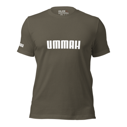 ADULT T-Shirt - UMMAH (w/ Arm Logo) - White