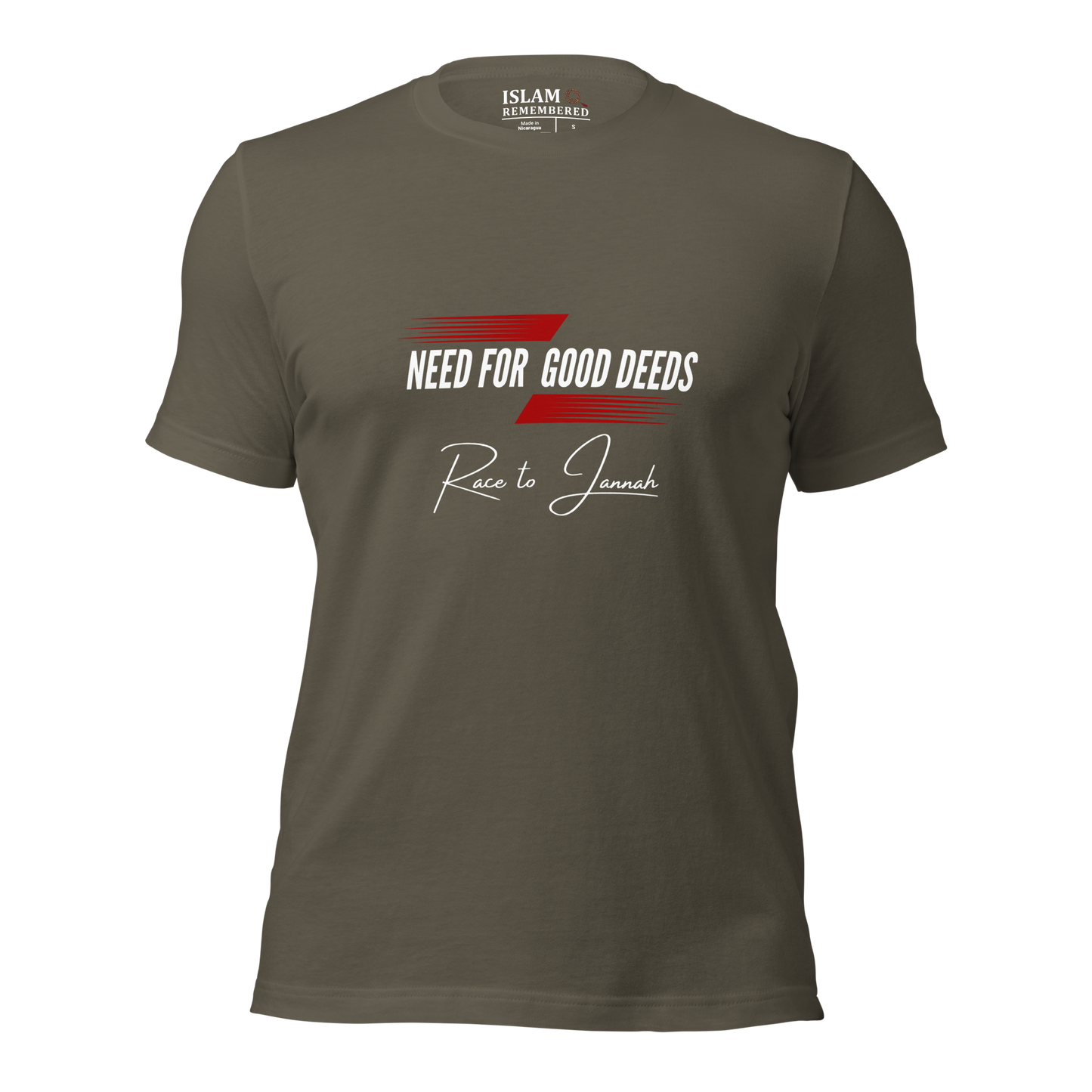 ADULT T-Shirt - NEED FOR GOOD DEEDS - White/Red